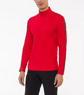 Bogner - LINO Baser Layer with Bogner Logo Sleeves - Red - 男装 - 速干 - 红色