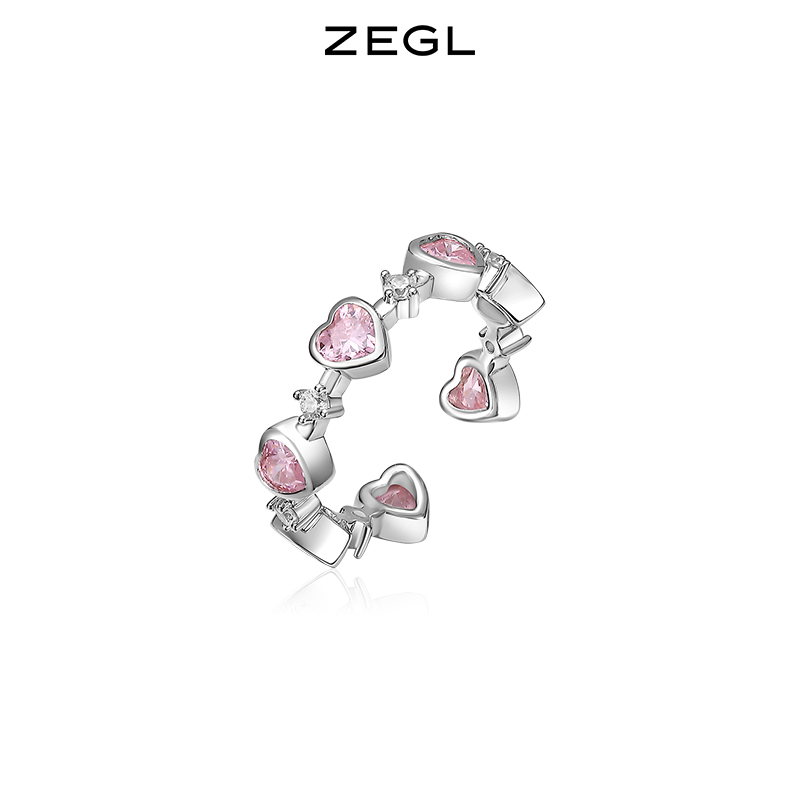 ZEGL设计师爱心戒指女设计小众高级冷淡风LOVE指环轻奢精致食指戒