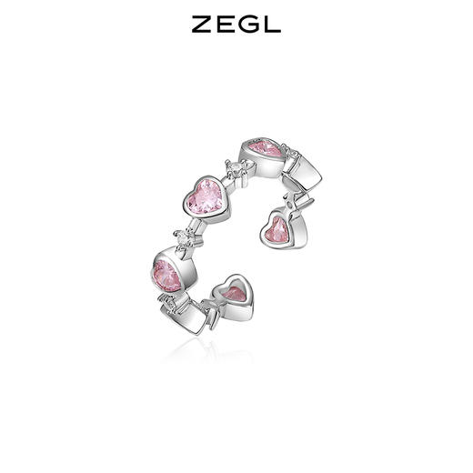 ZEGL设计师爱心戒指女设计小众高级冷淡风LOVE指环轻奢精致食指戒 商品图0