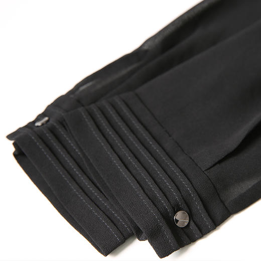 VIMAGE纬漫纪新款纯色通勤百搭系带衬衬衣女士小上衣VC2109214 商品图8