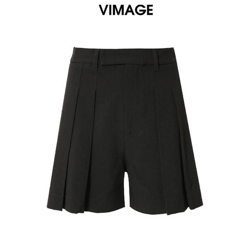 VIMAGE纬漫纪新款气质通勤时尚百搭显瘦短裤VC2105212 商品图6
