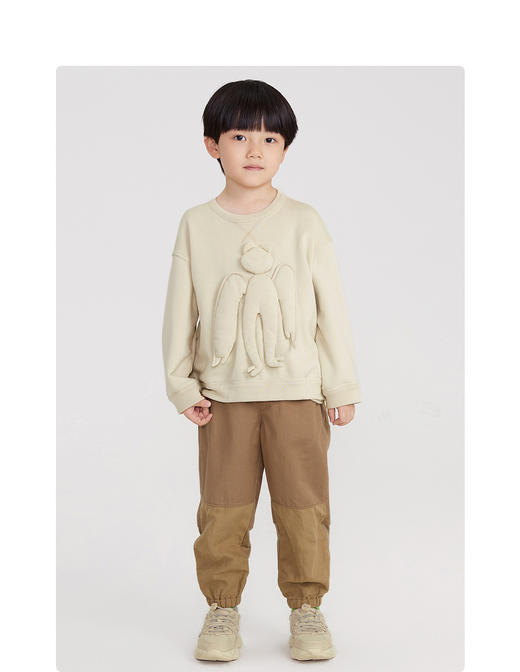 江南布衣婴童  22年春装新品无帽套头卫衣  1MB401210 商品图5