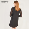 oldcolour春季新款雪纺小领结气质内搭长袖连衣裙N11103147 商品缩略图5