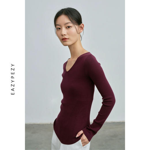 酒杯领万能针织打底衫 商品图0