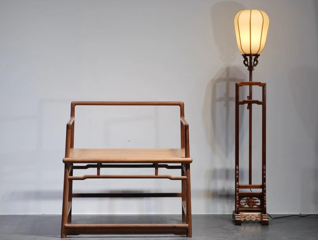 缅花·禅椅明式家具原木休闲靠背禅椅