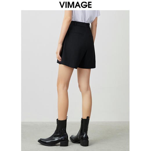 VIMAGE纬漫纪新款气质通勤时尚百搭显瘦短裤VC2105212 商品图5