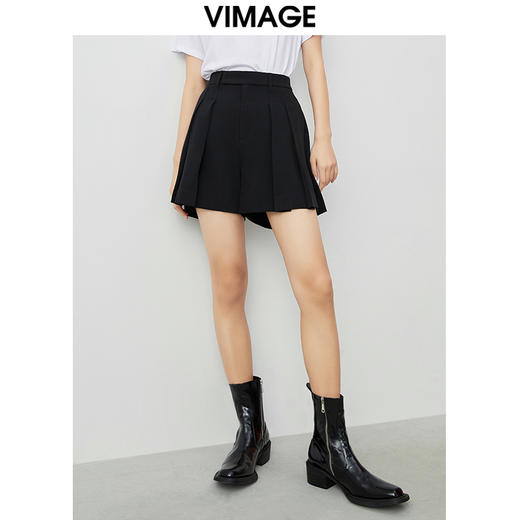 VIMAGE纬漫纪新款气质通勤时尚百搭显瘦短裤VC2105212 商品图4