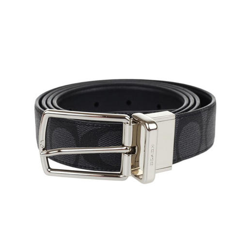 Coach 蔻驰 男士黑灰色双面腰带 F65242CQBK 商品图2