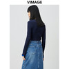 VIMAGE纬漫纪秋季新款时尚百搭修身显瘦针织衫女上衣套头V1501111 商品缩略图4