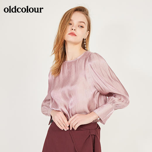 oldcolour春季圆领波点时尚气质优雅长袖套头衫女N12013268 商品图4