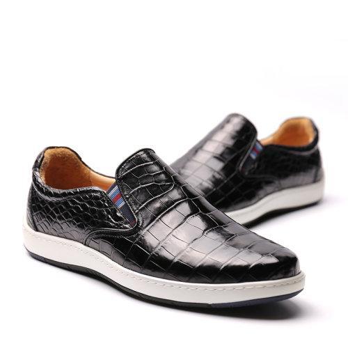 【21春夏新品】UROK新款鳄鱼皮男士防滑耐磨休闲板鞋个性时尚潮流男鞋 商品图4