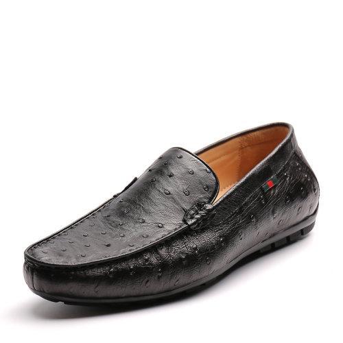 【22春夏新品】UROK新款鸵鸟皮男士防滑耐磨休闲乐福鞋个性时尚潮流男鞋 商品图3