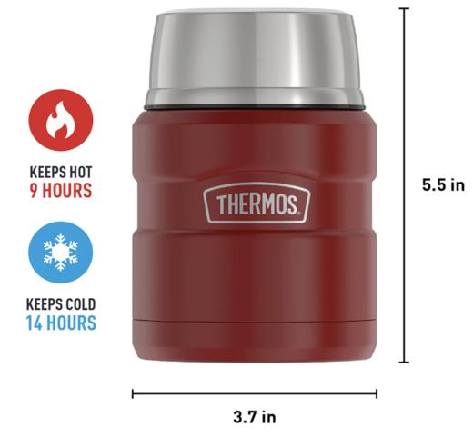 酒红色降价！Thermos膳魔师 King 帝王食物保温罐473mL 商品图1