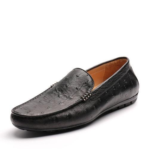 【22春夏新品】UROK新款鸵鸟皮男士防滑耐磨休闲乐福鞋个性时尚潮流男鞋 商品图3