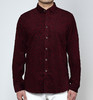 Marco Azzali 暗红色灯芯绒印花衬衫 C3720A00 商品缩略图0