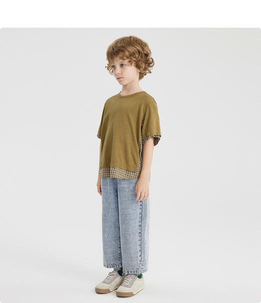 江南布衣婴童  22年春装新品牛仔长裤  1MBEF1670 商品图1