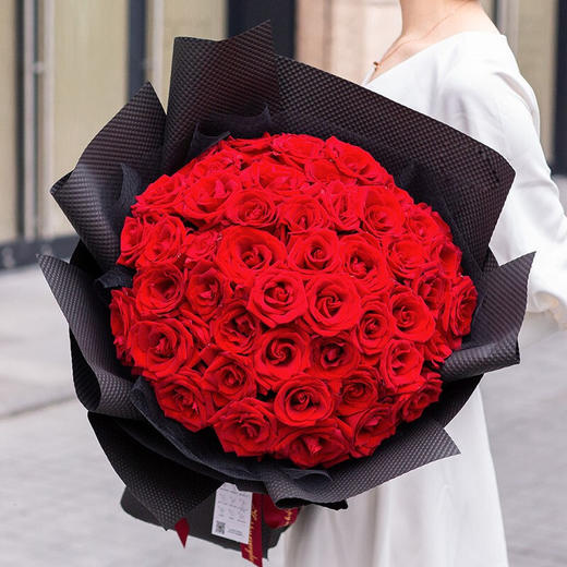 52朵玫瑰花束送女朋友老婆暗恋对象告白纪念日求婚女神节520七夕情人节中秋节圣诞节 商品图1
