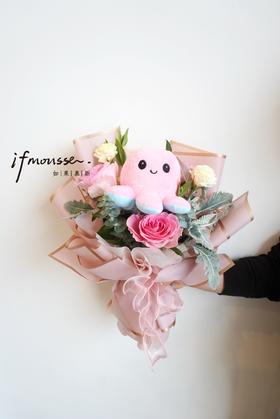 「情人节特别款」玩具章鱼花束