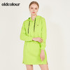 oldcolour春季纯色时尚设计感连帽长袖连衣裙N12103225 商品缩略图2