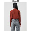 VIMAGE纬漫纪秋款个性洋气绑带设计感通勤喇衬衫小上衣VC2113216 商品缩略图4