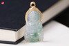 天然翡翠【观音】吊坠  镶嵌：18K金 商品缩略图0