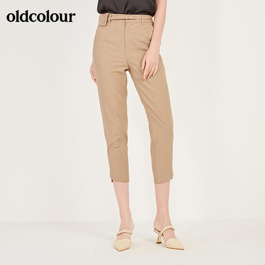 oldcolour春季新款纯色简约OL气质休闲九分西装裤女N11073118 商品图1