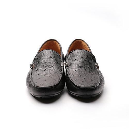 【22春夏新品】UROK新款鸵鸟皮男士防滑耐磨休闲乐福鞋个性时尚潮流男鞋 商品图2