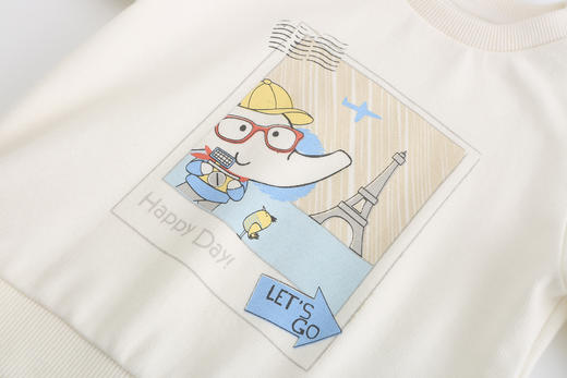 丽婴房-童衣类（春）F2上衣0_白色\米白/黄色 商品图2