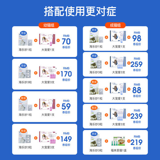 大宠爱驱虫药猫海乐妙内驱成猫咪驱虫药体内外一体幼猫单粒整合装 商品图4