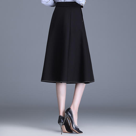 时尚简约A字半身裙2022年春季新款韩版高腰气质大摆显瘦中长裙 TY55127 商品图2