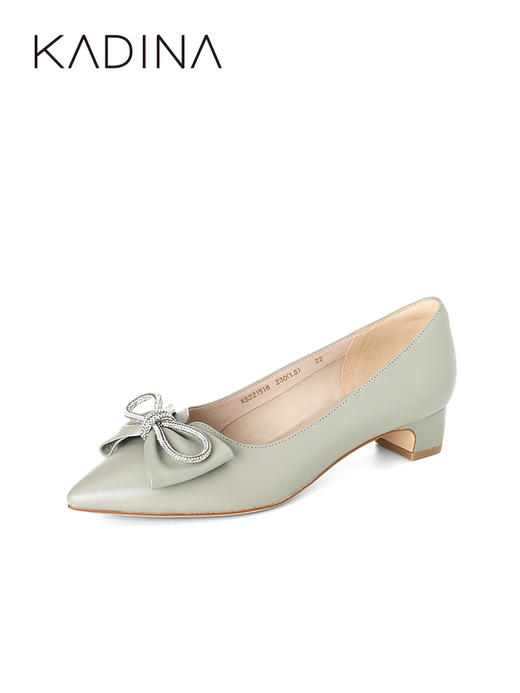 卡迪娜2022年春季新款尖头粗跟时装鞋单鞋女KS221516 商品图2