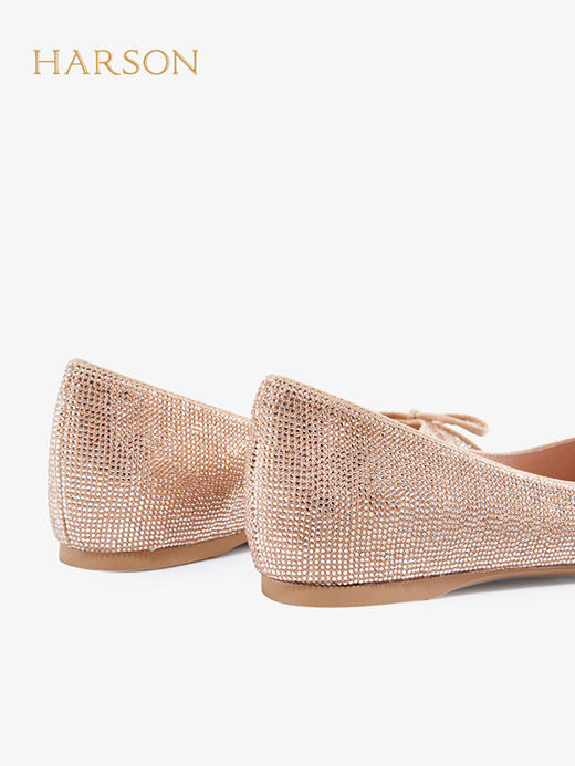 哈森女鞋2022春季新款甜美可爱风圆头芭蕾鞋休闲蝴蝶结女单鞋HS227102 商品图2