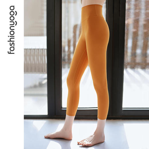 凡圣瑜伽运动裤女夏季薄弹力紧身高腰收腹提臀基础八分裤FC11786 商品图0