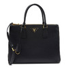 PRADA 普拉达 女士 Galleria Saffiano 皮革三角形金属刻字徽标大号手提包 黑色 1BA274 NZV F0002 DOO 商品缩略图0