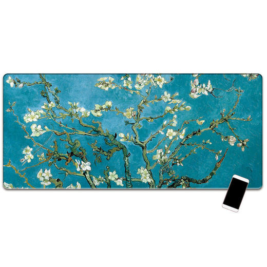 国潮复古垫 宋徽宗瑞鹤图 大号加厚锁边梵高星空杏花中国风古风王羲之艺桌垫 商品图3