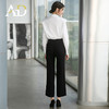 AD高端职业套装衬衫女设计感小众垫肩白衬衣时尚两件套黑色西装裤 商品缩略图4