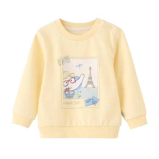 丽婴房-童衣类（春）F2上衣0_白色\米白/黄色 商品图0