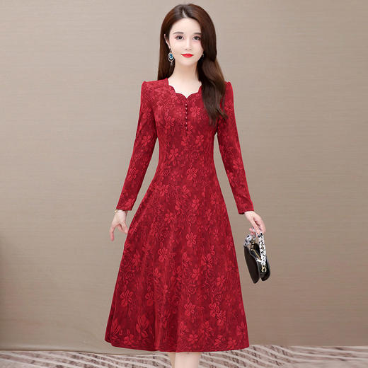 YWE HA162 修身大码时尚气质减龄a字裙【限量】 商品图1