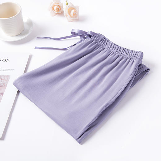 舒雅莫代尔女士睡裤 2022春季新品宽松休闲家居裤九分裤31/19685P 商品图1