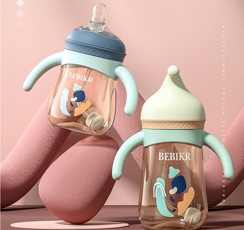 贝思卡儿PPSU 60口径偏中心奶瓶280ml【奶瓶+奶嘴一套】