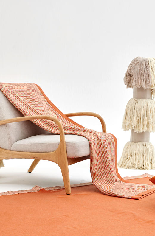 针梭相拼羊绒毯  SJF93P878N 商品图0