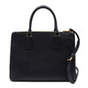 PRADA 普拉达 女士 Galleria Saffiano 皮革三角形金属刻字徽标大号手提包 黑色 1BA274 NZV F0002 DOO 商品缩略图3