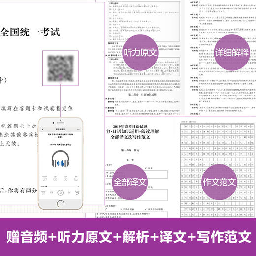 高考日语10年真题与解析 日语高考历年真题全国卷2010-2019年 高中高三高二试卷详细解析与讲解 华东理工 新世界 高中日语 商品图5