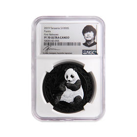 余敏设计 2019年坦桑尼亚纳米熊猫纪念币