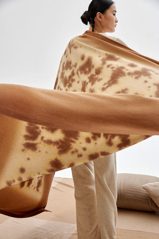 彩凌染平纹羊绒毯  SJF93P872B 商品图2