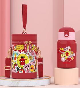 恩尼诺 保温杯诺萌杯（水桶皮包） 商品图0