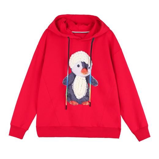 灰色连帽卫衣女2022年新款春秋韩版宽松慵懒风休闲上衣外套小个子 QB- NSF9286 商品图4