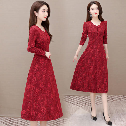 YWE HA162 修身大码时尚气质减龄a字裙【限量】 商品图2