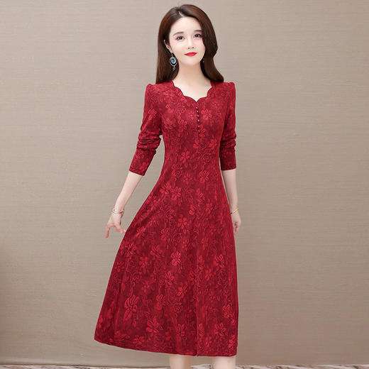 YWE HA162 修身大码时尚气质减龄a字裙【限量】 商品图3