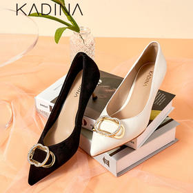 卡迪娜2022年春季新款尖头高跟套脚时装鞋单鞋女KS221523